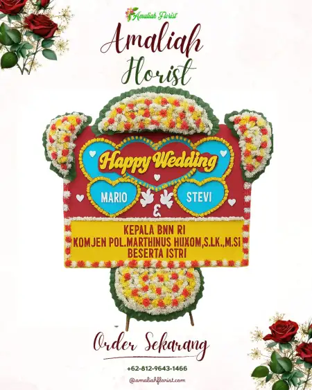 Papan Bunga Pernikahan Hotel Mulia Senayan